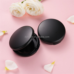 Contenitore Compatto Rotondo Vuoto con Fibbia, Scatola Nera Opaca per Cipria in Polvere Libera, <span class=keywords><strong>Ombretto</strong></span>, Blush, Illuminante e Contouring con Specchio e Piumino - Product Image 5