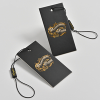 Étiquette volante de prix en feuille d'or imprimée sur mesure Étiquette de vêtement de mode Étiquette pivotante pour vêtements