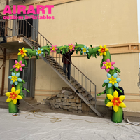 Arche de fleurs gonflable pour la publicité extérieure, combinaisons d'arches gonflables à chaîne de fleurs pour les fêtes