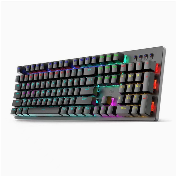 Huipu GK100F Mixed-Light Blue Switch Mechanical Keyboard, USB Wired, for Internet Cafes, Gaming, CFLOL Full Key Rollover