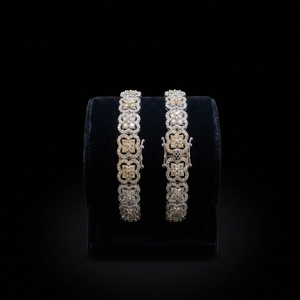 Fabricant indien de bijoux, bracelet en argent sterling 925 avec diamants de laboratoire CVD de 7-8 carats, bijoux de luxe en gros - Product Image 1