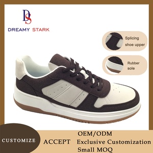 Baskets montantes pour hommes en cuir de vache véritable de haute qualité, bicolores, avec logo personnalisé, faites à la main, respirantes, confortables pour l'automne et les mariages - Product Image 2
