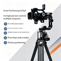 JIANMEI Support de cardan électrique en alliage d'aluminium à cinq axes avec programmation intelligente, dédié au streaming en direct et perche à selfie rotative