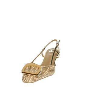 Scarpe da Donna Gold & Gold con Tacco Slingback Beige Metallizzato - Product Image 6