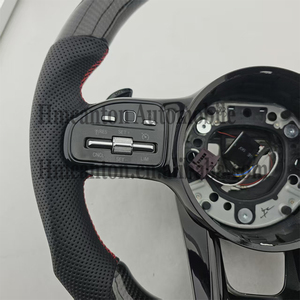 Volant en cuir LED en fibre de carbone populaire pour la vente en gros, compatible avec Mercedes Benz W177 W213 W204 W205 W211 C257 AMG - Product Image 2