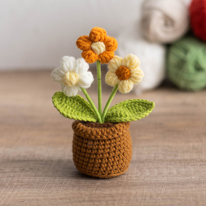 Maceta de Flores Tejida a Crochet, Hecha a Mano, para Plantas Suculentas y Cactus, Decoración para Escritorio, Hogar y Oficina - Product Image 6