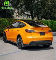 Film de protection de peinture automobile Prelatek Easy Install Matte Sparkling Orange TPU, effet givré soyeux, orange étincelant, résistant aux rayures.
