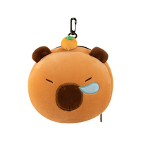 Oreiller de voyage multifonctionnel et masque pour les yeux, oreiller en U 2-en-1, pour les voyages en avion, la maison, le bureau, oreiller pour la sieste, accessoire de peluche
