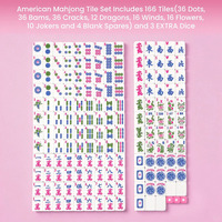 Jeu de Mahjong américain de luxe pliable de 1,2 pouce, 166 pièces, sans odeur, tuiles roses et blanches, non toxiques, emballage personnalisé avec logo