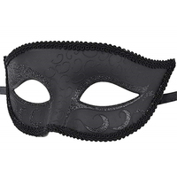 Masque semi-couvrant de style vénitien simple pour bal masqué et fête de mariage - Bandeau décoratif scintillant écologique et réutilisable