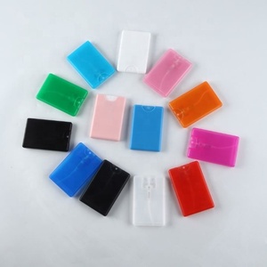 Wholesale Pocket Perfume <b>Bottle</b> 20ml <b>Empty</b> Transparent White Black Square Shape Credit Card Sanitizer Hand <b>Spray</b> <b>Bottles</b> - Product Image 6