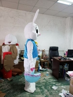 NOUVEAU Costume de mascotte de lapin de Pâques Nouveau Costume de Cosplay d'Halloween Costume de mascotte de lapin de Pâques de dessin animé pour la fête