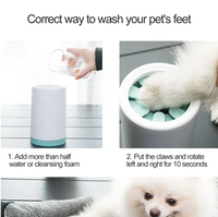 Accessoires de plein air pour chien, nettoyage Portable des pieds, lavage des pattes de chien, tasse en Silicone, nettoyeur des pattes de chien