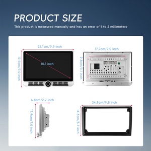 Podofo 4 + 64G Android đài phát thanh xe hơi 10inch âm thanh xe hơi núm đơn phím đàn piano không dây Carplay/Android Auto GPS Wifi đài phát thanh Para Auto OEM - Product Image 5