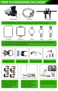 Máquina automática de <span class=keywords><strong>bordado</strong></span> de una sola cabeza Fuja, uso doméstico, 12 agujas, gorras, sombrero, máquina de <span class=keywords><strong>bordado</strong></span> comercial con <span class=keywords><strong>precio</strong></span> - Product Image 6