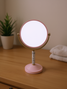 <b>Mirror</b> Double-Sided Round <b>Plastic</b> Tabletop Vanity <b>Mirror</b> Home Use Modern Design - Product Image 2