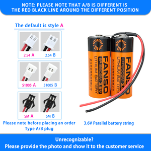Batería de Litio Primaria <span class=keywords><strong>FANSO</strong></span> ER18505M-2 3.6V/7.2V, Apta para Medidores Inteligentes de Agua y Gas - Product Image 4