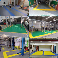 Rejilla de Plástico Entrelazada de 400x400x18mm de Grosor para Drenaje, Baldosas de Suelo para Garaje, Taller de Lavado de Coches y Detallado