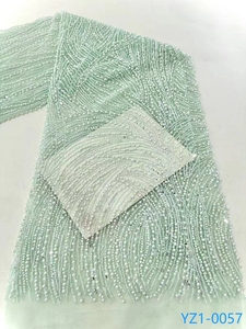 Tela de Encaje con Lentejuelas Bordadas para Vestido de Novia, Color Azul Cielo, Tela de Cuentas de Lujo, <span class=keywords><strong>Material</strong></span> de Tela con Lentejuelas para Novia, Gran Oferta 2024 - Product Image 4