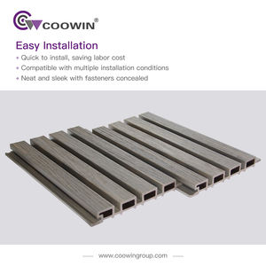 Panel de pared acanalado revestimiento flexible decorativo de madera alternativa para terraza exterior WPC - Product Image 5