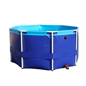 Équipement d'élevage de poissons en plastique pour aquarium de 3000 L / autres équipements d'aquaculture / réservoir d'eau rond <span class=keywords><strong>avec</strong></span> structure en tuyaux PVC - Product Image 1