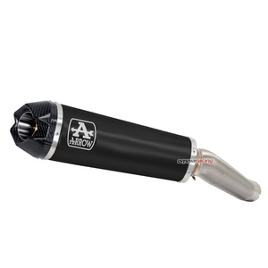 Pot d'échappement moto Indy Race en aluminium noir homologué pour Adv 350 2022 - Excellent rapport qualité-prix - Product Image 1