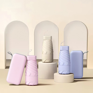 Nhà Máy Bán Buôn Xách Tay Ngoài Trời Mini Trọng Lượng Nhẹ Giá Rẻ Ô Mặt Trời Bảo Vệ UV Bảo Vệ Mini 6K 6 Gấp Ô Mặt Trời - Product Image 1