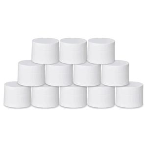 Pots cosmétiques en plastique PET de 4 oz et 5 oz pour soins capillaires et beurres corporels, avec couvercle à vis blanc, capacités de 50 ml à 250 ml, emballés en cartons - Product Image 1