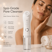 Appareil 3-en-1 pour éliminer les points noirs, nettoyeur de pores du visage avec thérapie thermique, appareil de beauté pour un nettoyage en profondeur des points noirs du nez
