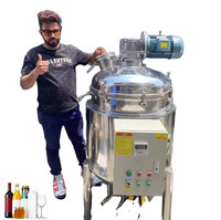 Cuve de chauffage de haute qualité en acier inoxydable 304, à double enveloppe, pour lotion, huile, cosmétiques, homogénéisateur, mélangeur, réservoir de mélange sous vide