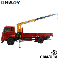 Camion-grue à plateforme hydraulique télécommandé HAOY de 6,3 tonnes