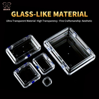 Boîte de rangement pliable carrée anti-oxydation pour bijoux, montres, jouets culturels, boîte transparente scellée portable