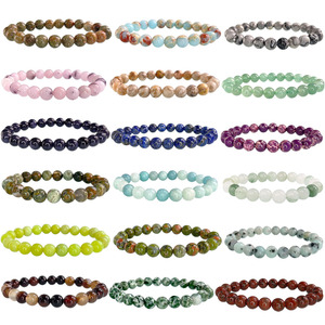 Bracelet en perles de pierre naturelle pour hommes femmes améthystes Turquoises Tourmalines Protection de la santé bijoux magnétiques cadeau mode - Product Image 2