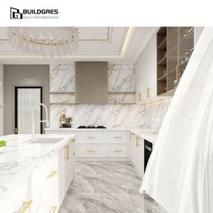 Buildgres hiện đại phong cách hiện đại gỗ rắn mỏng Shaker RTA Tủ cơ sở nhà bếp trong tủ bếp gỗ sồi trắng Mỹ - Product Image 3