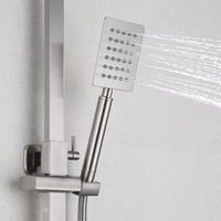 Robinet de baignoire et de douche mural à poignée unique en acier inoxydable 304 avec noyau en céramique pour douche à main