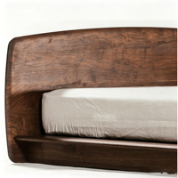 Lit bas tatami minimaliste moderne japonais en bois massif nordique avec design personnalisable en bois de noyer noir d'Amérique du Nord