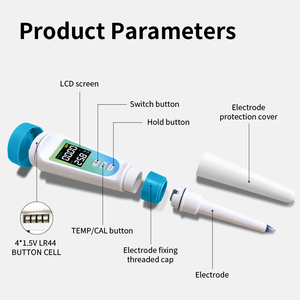 Medidor de <span class=keywords><strong>pH</strong></span> para Alimentos Semisólidos, Probador de <span class=keywords><strong>pH</strong></span> Digital con Electrodo de Punta de Espiga para Carne, Queso, Masa, Cosméticos - Product Image 5