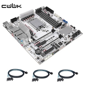 Carte mère NAS CWWK W680 Micro ATX 12 baies 10GbE + double LAN <span class=keywords><strong>2</strong></span>.5GbE 4x DDR5 RAM ECC Support 3x NVMe LGA1700 Blanche mATX - Product Image 1