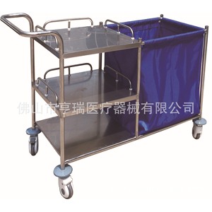 Henry Stainless Steel Hospital Trolley HR-421A With Linen <b>Bag</b> And Waste Bin For Medical Use - Product Image 4