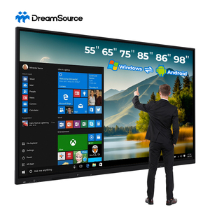 กระดานไวท์บอร์ดอัจฉริยะแบบอินเทอร์แอคทีฟ ขนาด 75 86 110 นิ้ว ระบบคู่ จอ LCD สำหรับการเรียนการสอน ราคาประหยัด - Product Image 1