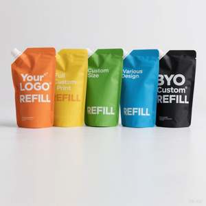 Pochette de bec d'emballage de crème d'eau liquide désinfectante de recharge réutilisable à impression personnalisée - Product Image 4