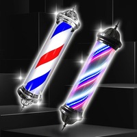 Enseigne LED rotative murale pour salon de coiffure, étanche, extérieure, pleine couleur, haute luminosité, livraison gratuite