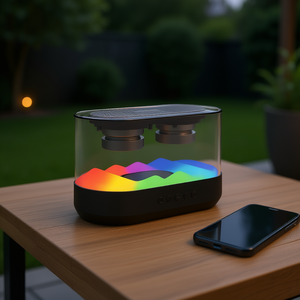 KMS Portable Bluetooth <b>Speaker</b> With RGB LED Light Rechargeable Battery Super Bass For Cell <b>Phone</b> Wireless Audio - Product Image 2