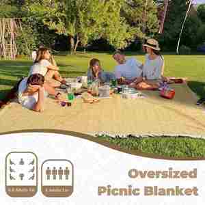 Boho <b>Picnic</b> <b>Blanket</b> Waterproof Woven Outdoor Mat Giant Beach Towel for Music Festivals Travel Camping Yoga - Product Image 6