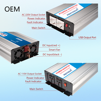 Convertisseur de puissance onduleur à onde sinusoïdale pure Pretiosus 1500W DC12/24/48V vers AC110V 220V Mixte