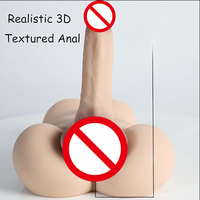 Dildo réaliste en forme de torse masculin avec pénis en TPE doux au toucher, énorme jouet réaliste demi-corps pour la masturbation féminine
