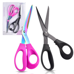 กรรไกรตัดผ้ามืออาชีพ สแตนเลส 21 ซม. สีดำ รูปตัววี สำหรับตัดผ้าและเย็บผ้า - Product Image 3