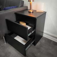 Armoire latérale noire multifonctionnelle avec plateau relevable hydraulique et coffre-fort – Prix direct usine pour projets d'appartements