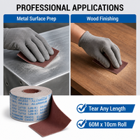 Rouleau de toile abrasive déchirable haute performance pour ponçage manuel, oxyde d'aluminium JB-5, pour le ponçage du bois et du métal, OEM