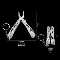 Couteau pliant multifonctionnel en acier inoxydable, nouveau modèle portable, mini-pince à poisson, outil à lame avec porte-clés